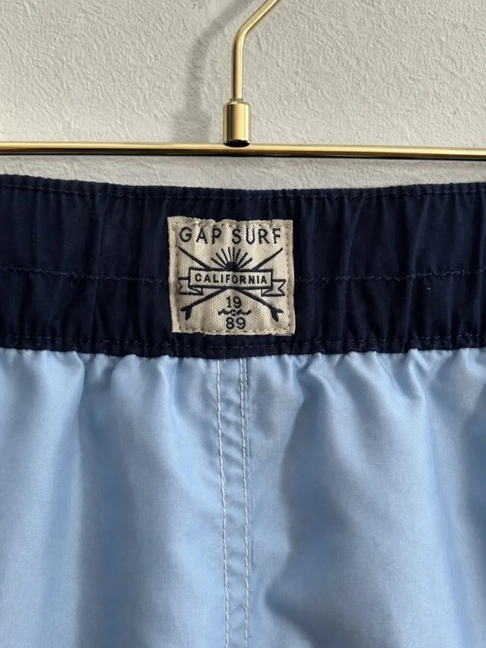 Gap Kids Boys Swim Trunks M 8-9 Blue Striped Board Shorts Mesh Lined